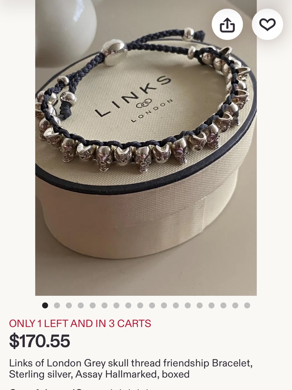 Links skull bracelet